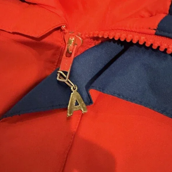 Vintage Alpine Designs Gore-Tex Jacket Mens Medium Red Blue Ski Coat Retro 90s - Picture 5 of 14